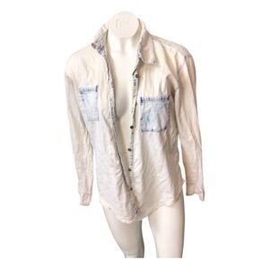 Garage White and Blue Tie-Dye Shirt
